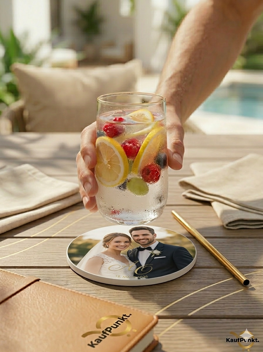 Personalisierte Getränke Untersetzer für kleine Feiern (6 Stück)